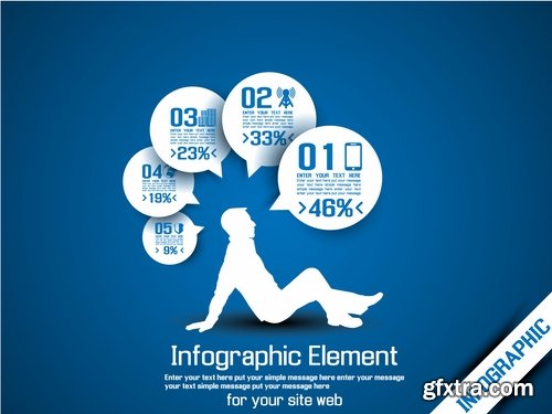 Collection elements of infographics vector image #12-25 Eps