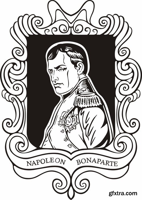 Collection of images of Napoleon vector image 25 Eps