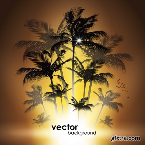 Collection of images of the islands vector image 25 Eps