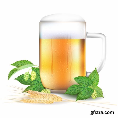 Collection of images of beer glasses vector image 25 Eps