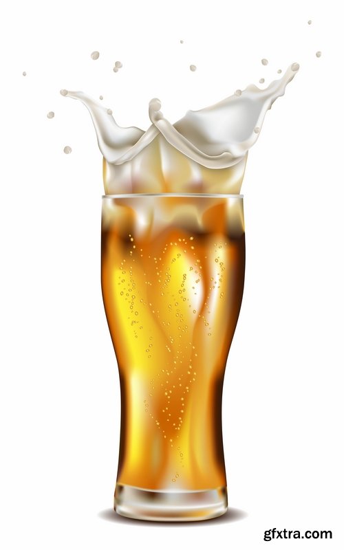 Collection of images of beer glasses vector image 25 Eps