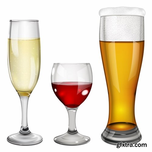 Collection of images of beer glasses vector image 25 Eps