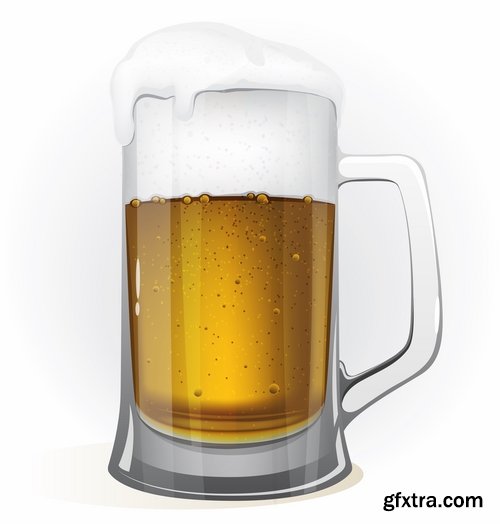 Collection of images of beer glasses vector image 25 Eps