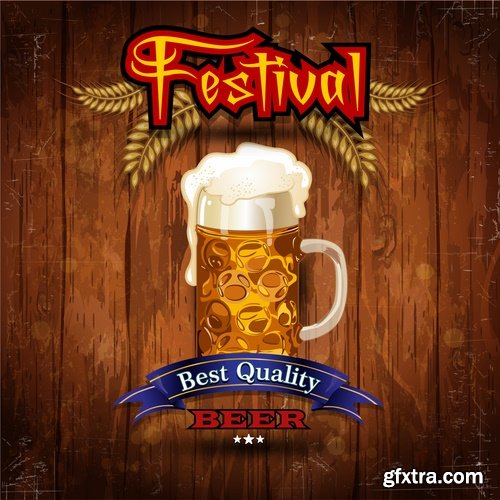 Collection of images of beer glasses vector image 25 Eps