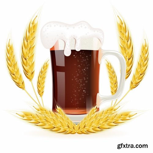 Collection of images of beer glasses vector image 25 Eps