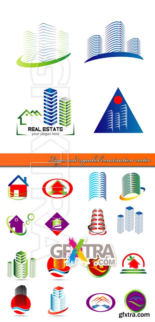 Logos and symbol construction vector