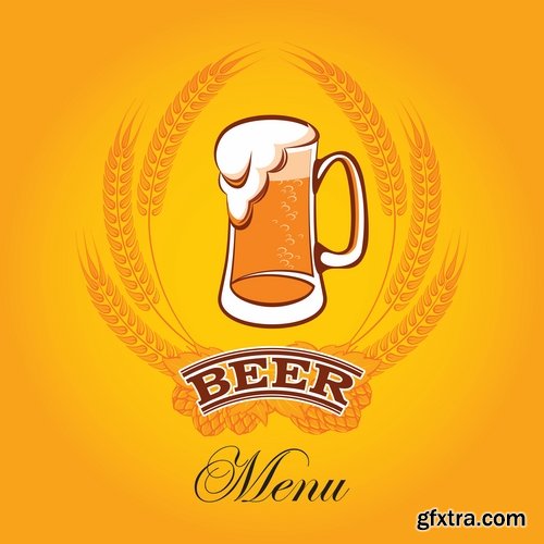 Collection of images of beer glasses vector image 25 Eps