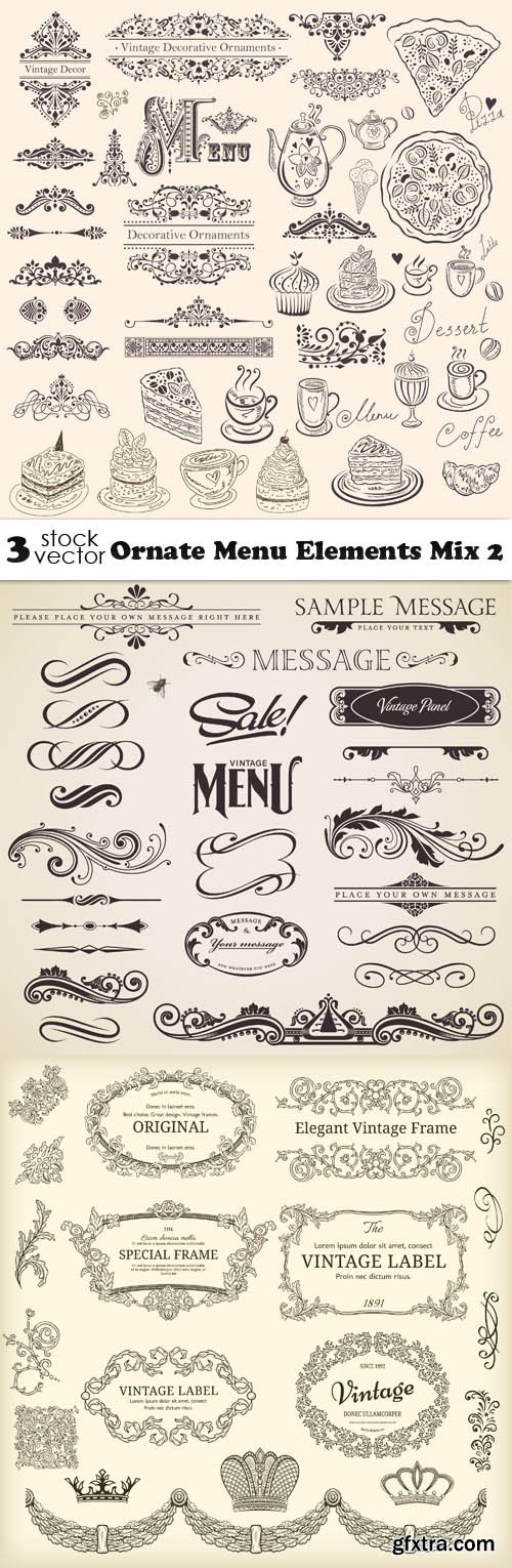 Vectors - Ornate Menu Elements Mix 2