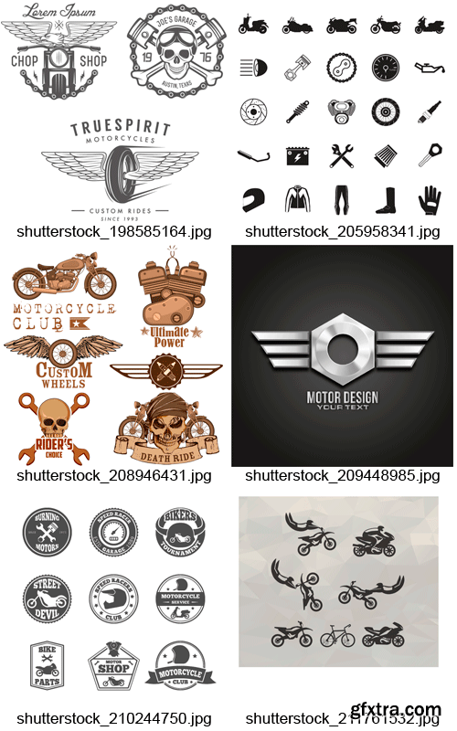 Amazing SS - Motorcycle Design Elements, 25xEPS