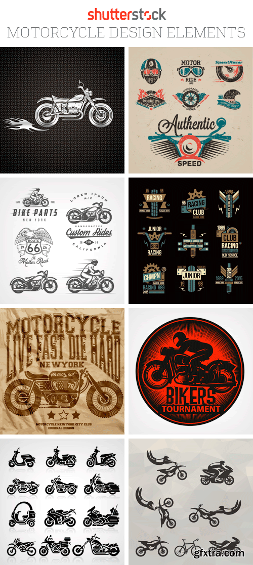 Amazing SS - Motorcycle Design Elements, 25xEPS