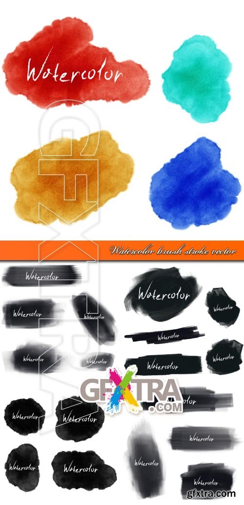 Watercolor brush stroke vector