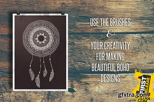 50 Boho - Tribal - Gypsy Ai Brushes