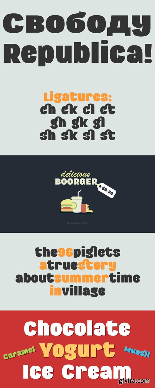 Republica 4F Font Family $121.25