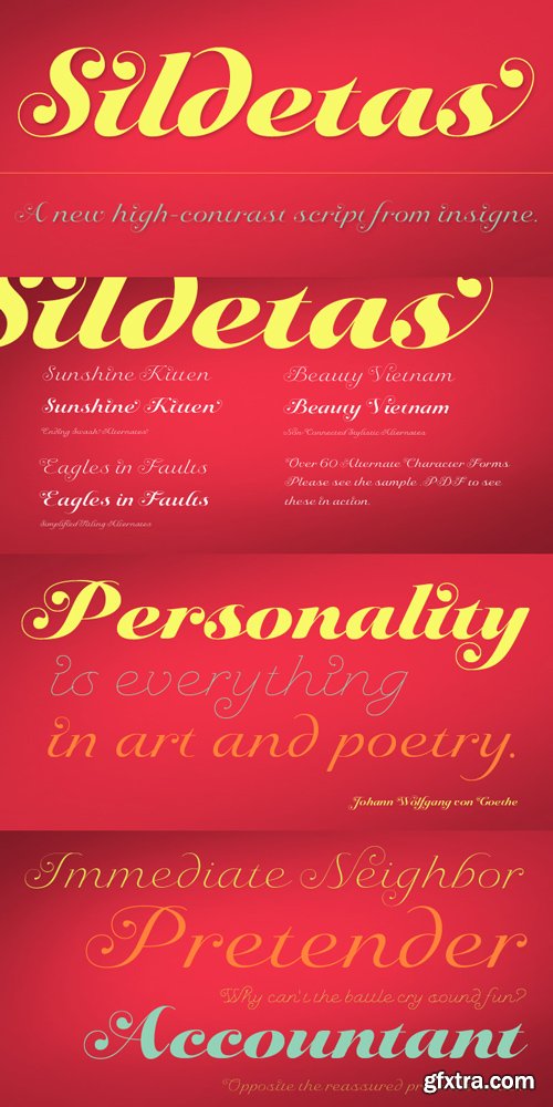 Sildetas Font Family $72