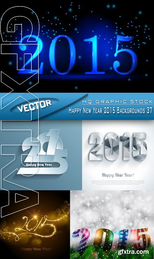 Stock Vector - Happy New Year 2015 Backgrounds 37