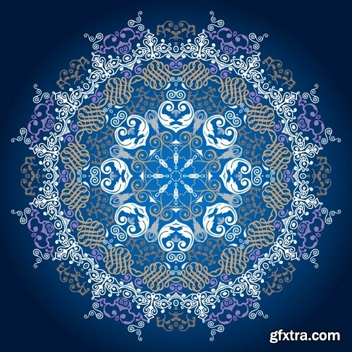 Stock Vectors - Mandala 4, 25xEPS