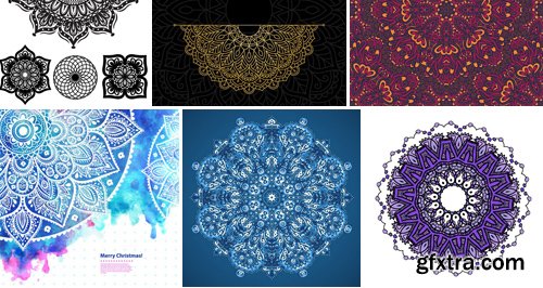 Stock Vectors - Mandala 4, 25xEPS