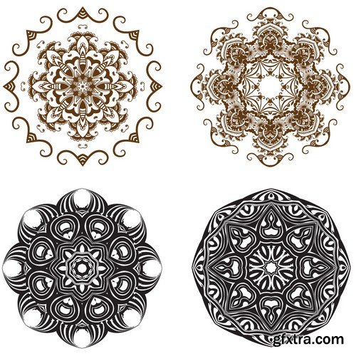 Stock Vectors - Mandala 4, 25xEPS