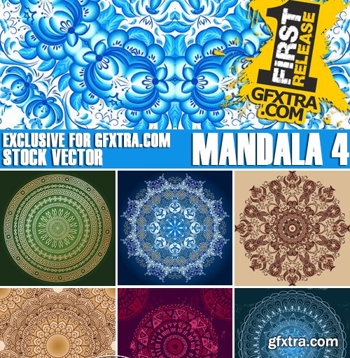 Stock Vectors - Mandala 4, 25xEPS