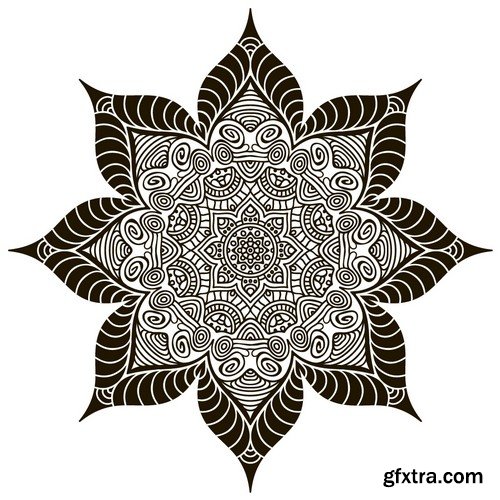 Stock Vectors - Mandala 4, 25xEPS