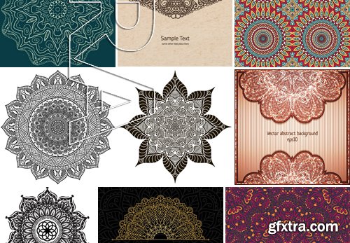 Stock Vectors - Mandala 4, 25xEPS