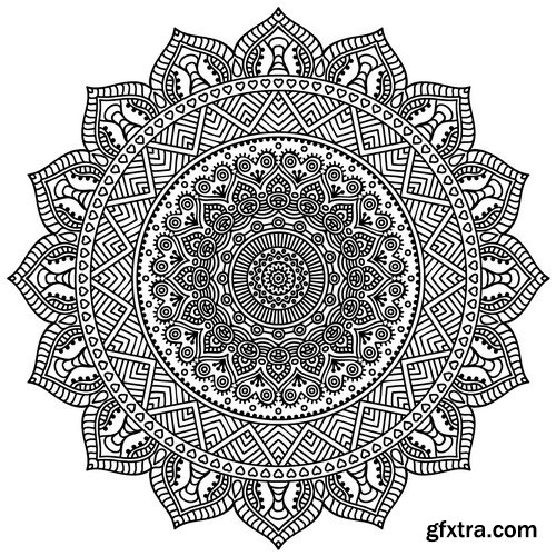 Stock Vectors - Mandala 4, 25xEPS