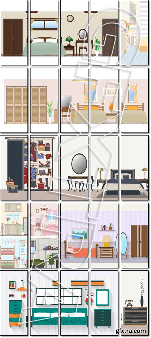 Lovely Bedroom - Vector