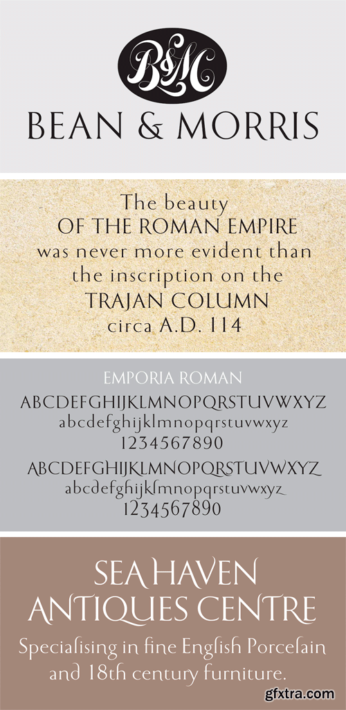 Emporia Roman Font Family - 2 Fonts $60