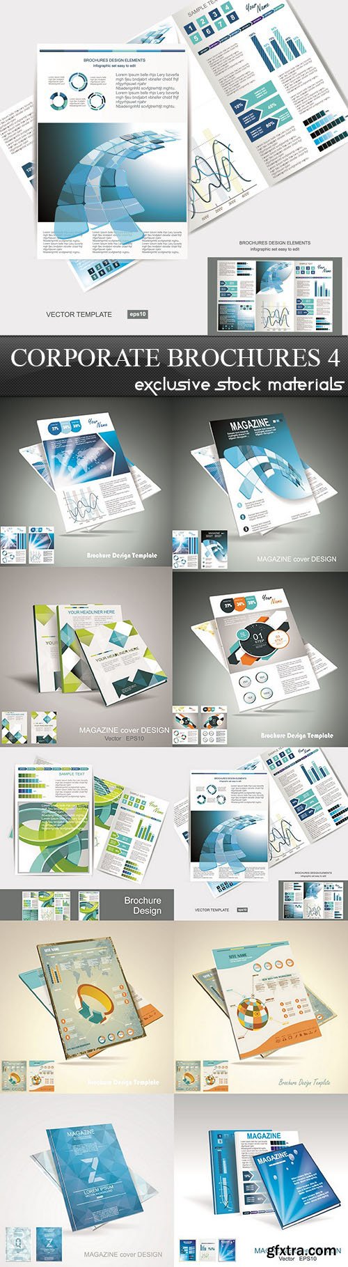 Collection of Corporate Brochures 4, 10xEPS