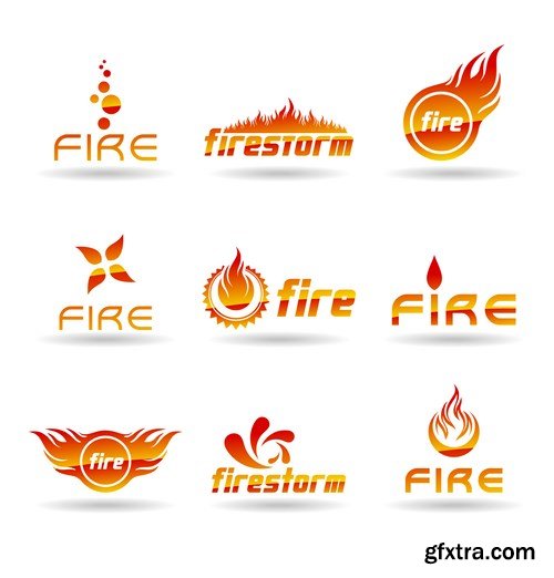 SS Fire Design Vector Elements, 25xEPS