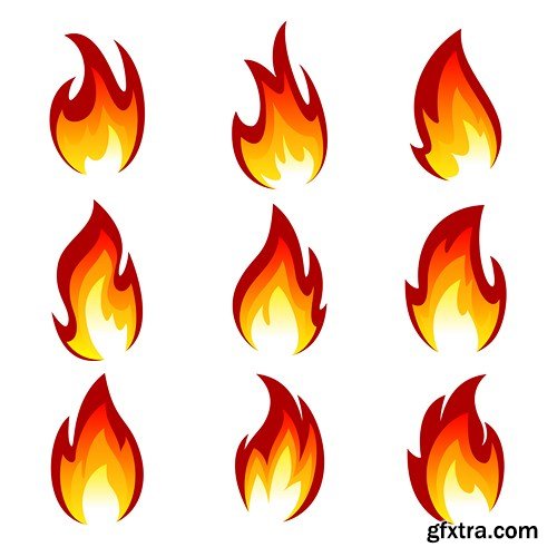 SS Fire Design Vector Elements, 25xEPS