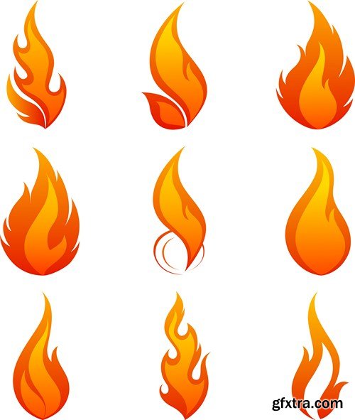 SS Fire Design Vector Elements, 25xEPS