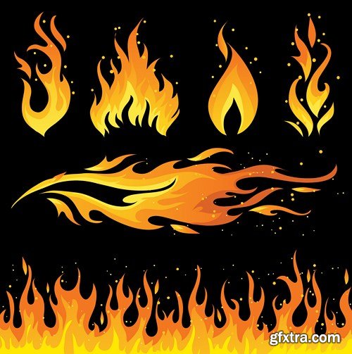 SS Fire Design Vector Elements, 25xEPS