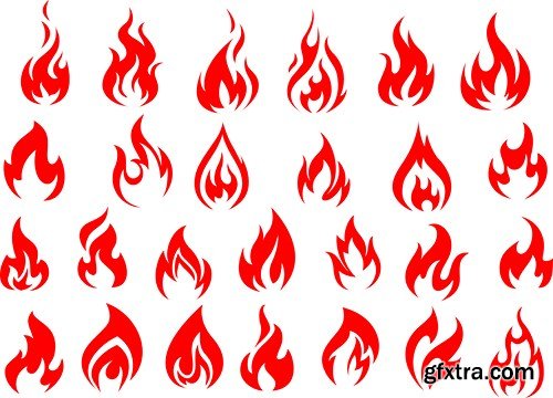 SS Fire Design Vector Elements, 25xEPS