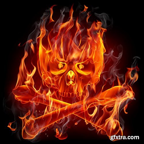 SS Fire Design Vector Elements, 25xEPS