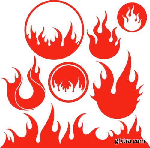 SS Fire Design Vector Elements, 25xEPS