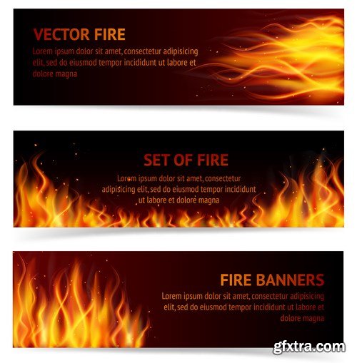 SS Fire Design Vector Elements, 25xEPS