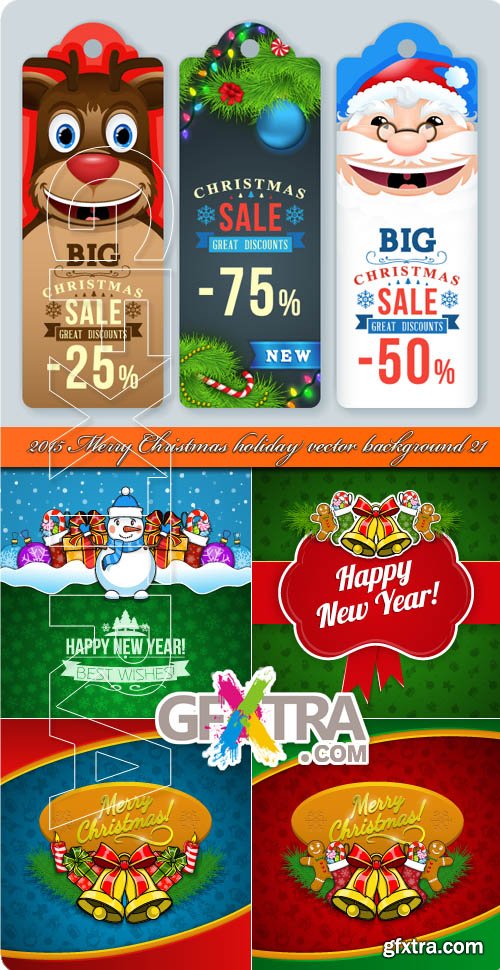 2015 Merry Christmas holiday vector background 21