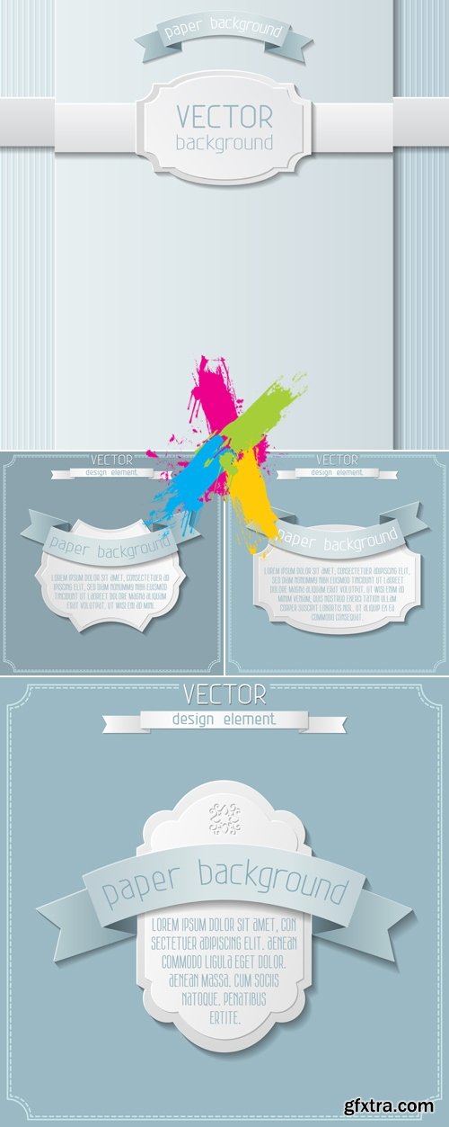 White Paper Labels Vector