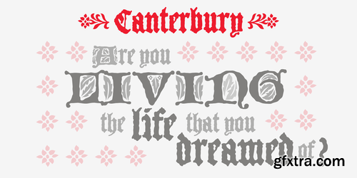 P22 Canterbury Font Family $125