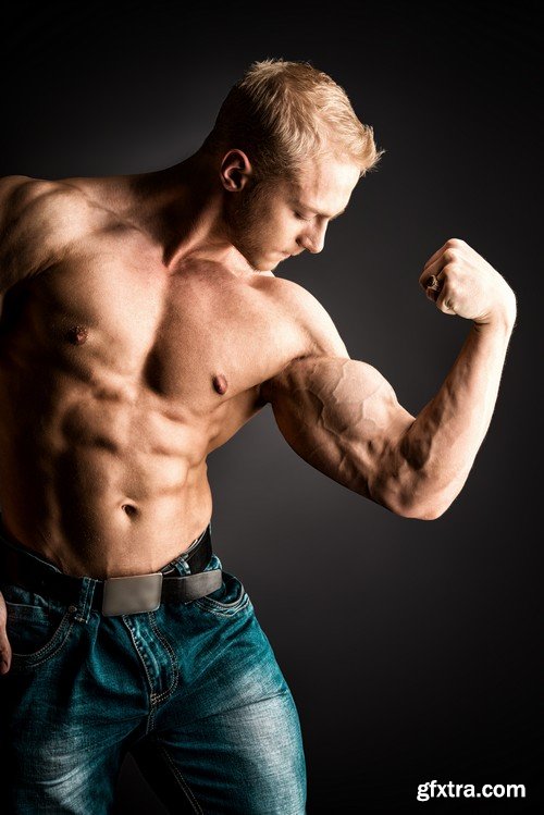 Stock Photos - Muscular man, 25xJPG