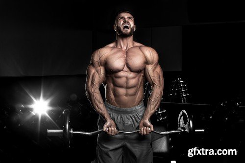 Stock Photos - Muscular man, 25xJPG