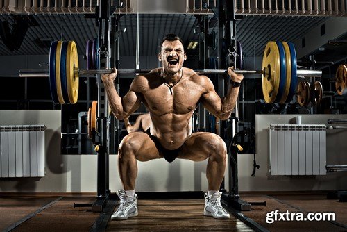 Stock Photos - Muscular man, 25xJPG