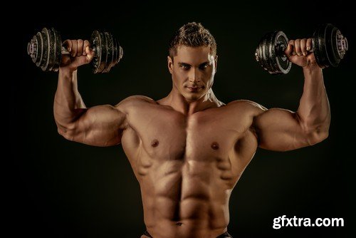 Stock Photos - Muscular man, 25xJPG