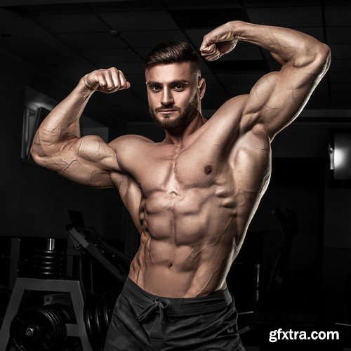 Stock Photos - Muscular man, 25xJPG