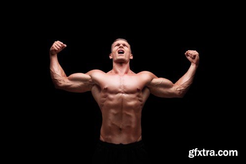 Stock Photos - Muscular man, 25xJPG