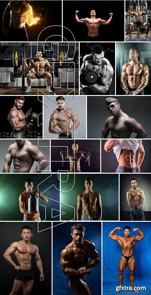 Stock Photos - Muscular man, 25xJPG