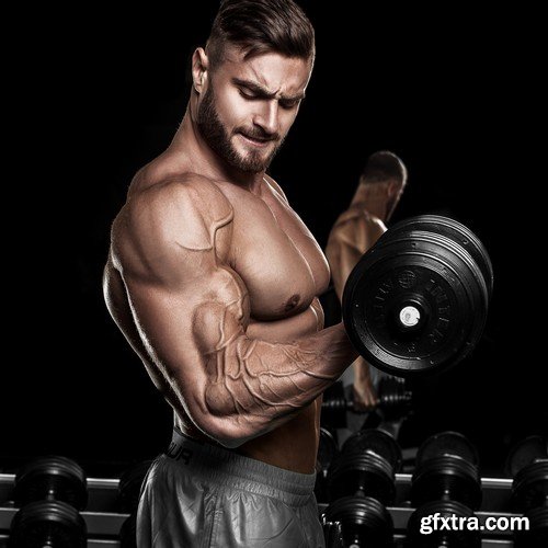 Stock Photos - Muscular man, 25xJPG