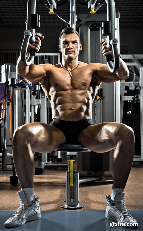 Stock Photos - Muscular man, 25xJPG