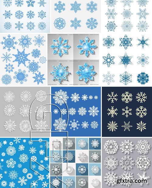 Stock Vectors - Snowflakes, 25xEPS